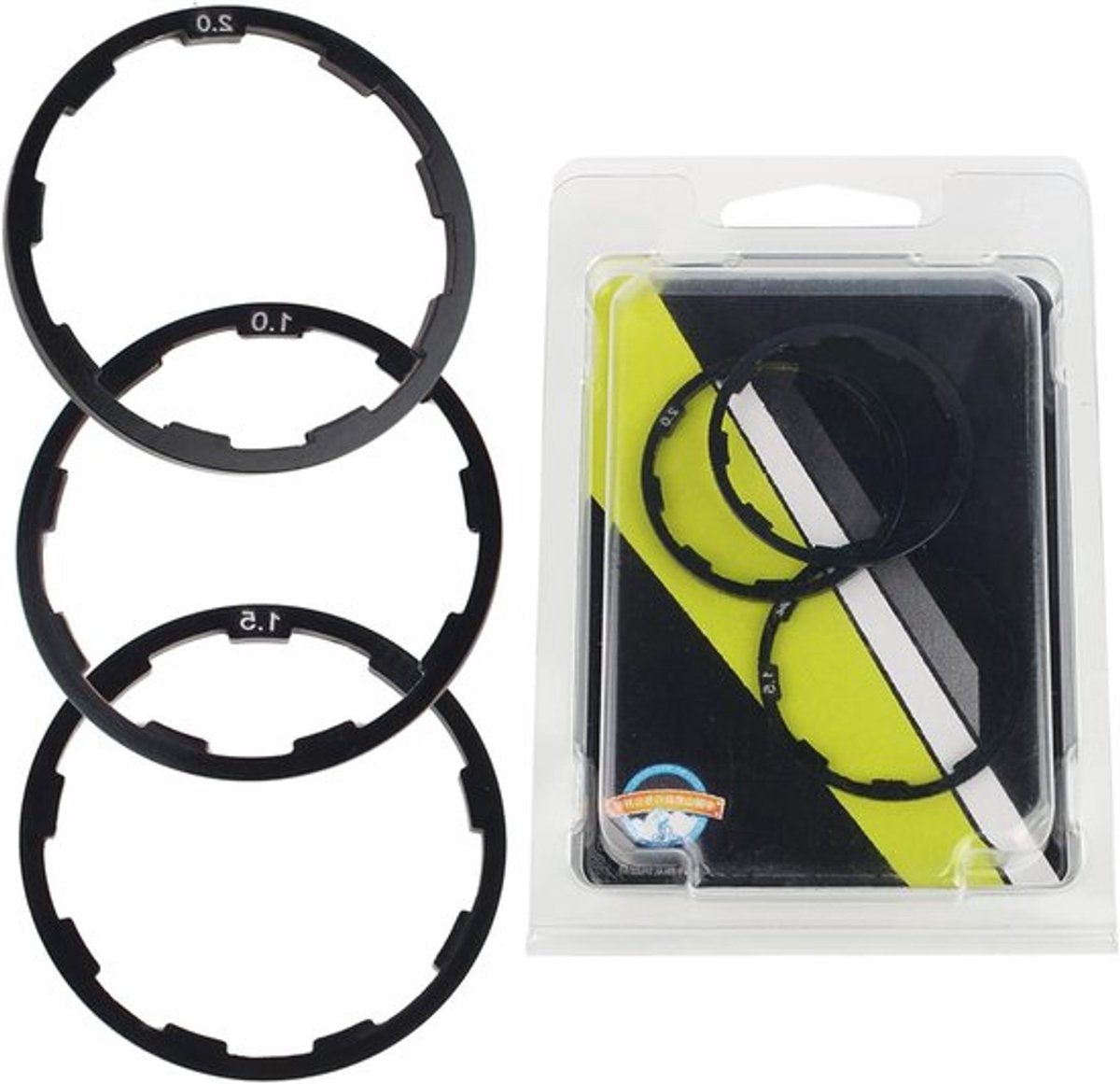 Spacer Ring Set voor Fietscassette - Aluminium Ringen voor Versnellingen, 3 Stuks, 1 mm, 1.5 mm, 2 mm, Geschikt voor Mountainbikes en Fietshubs