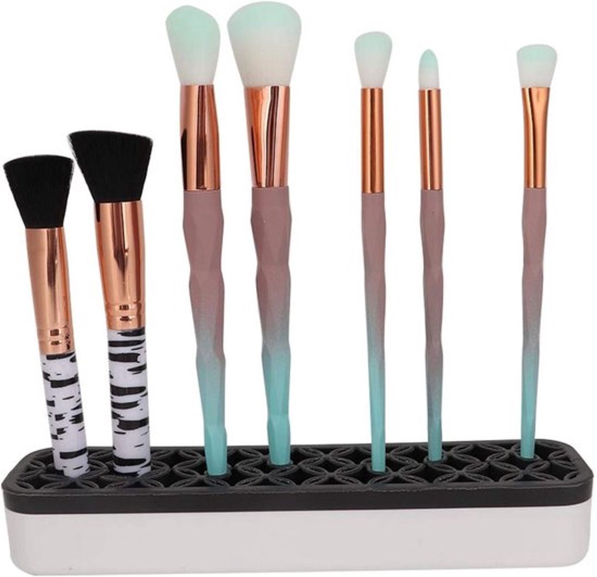Make-up Organizer voor Cosmetica met 26+72 Gaten - Duurzame en Veilige ABS Make-up Borstelhouder voor Thuis en Salon Gebruik