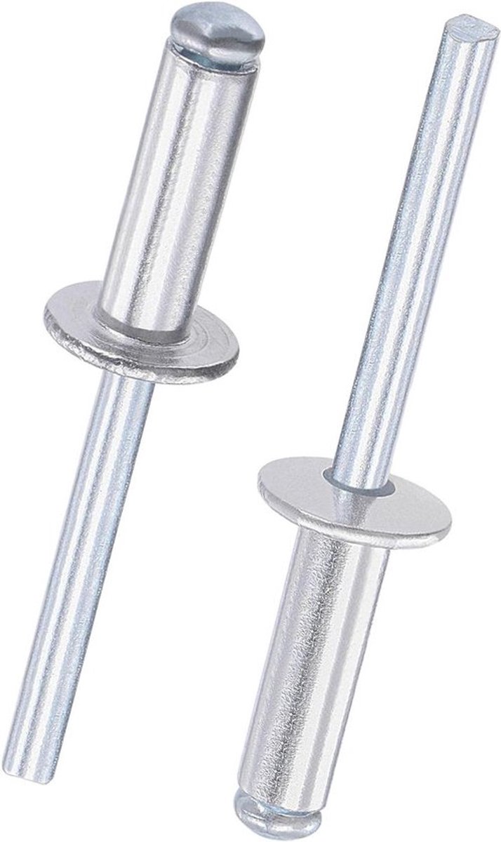 Aluminium blindnagels 6 mm x 20 mm, zilveren popnagels voor metaalbevestiging, open eind blindnagels voor doe-het-zelf, meubels en algemene reparaties, 25 stuks