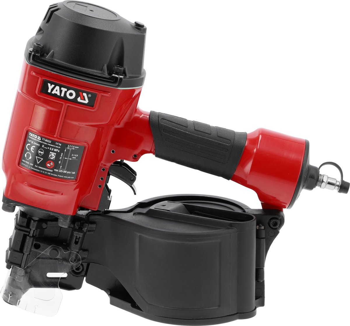 YATO Pneumatische Rolspijkerboor (Coilnailer 45-70 mm)