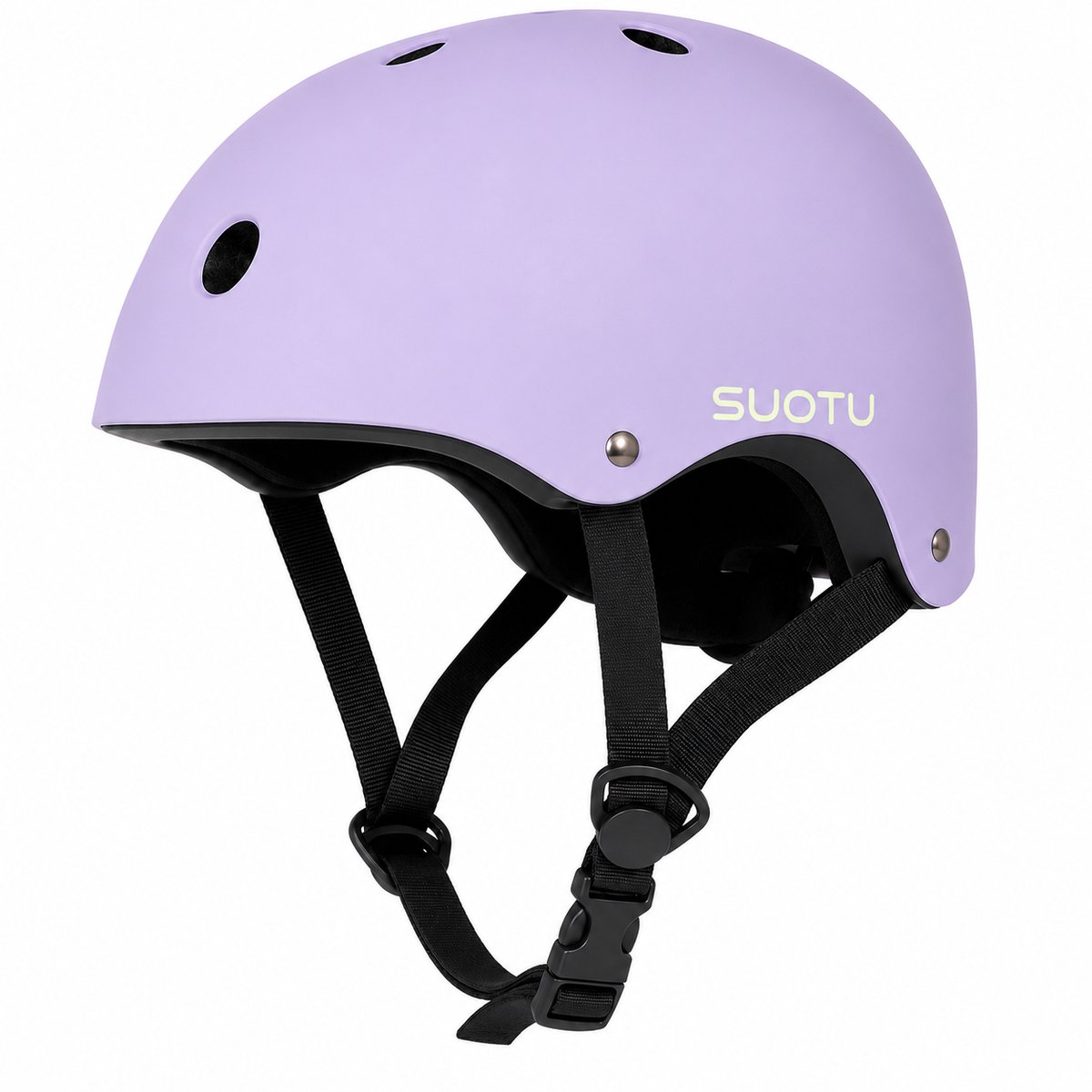 Suotu Verstelbare Skatehelm Fietshelm Skateboard Scooter BMX Helm Lichtpaars