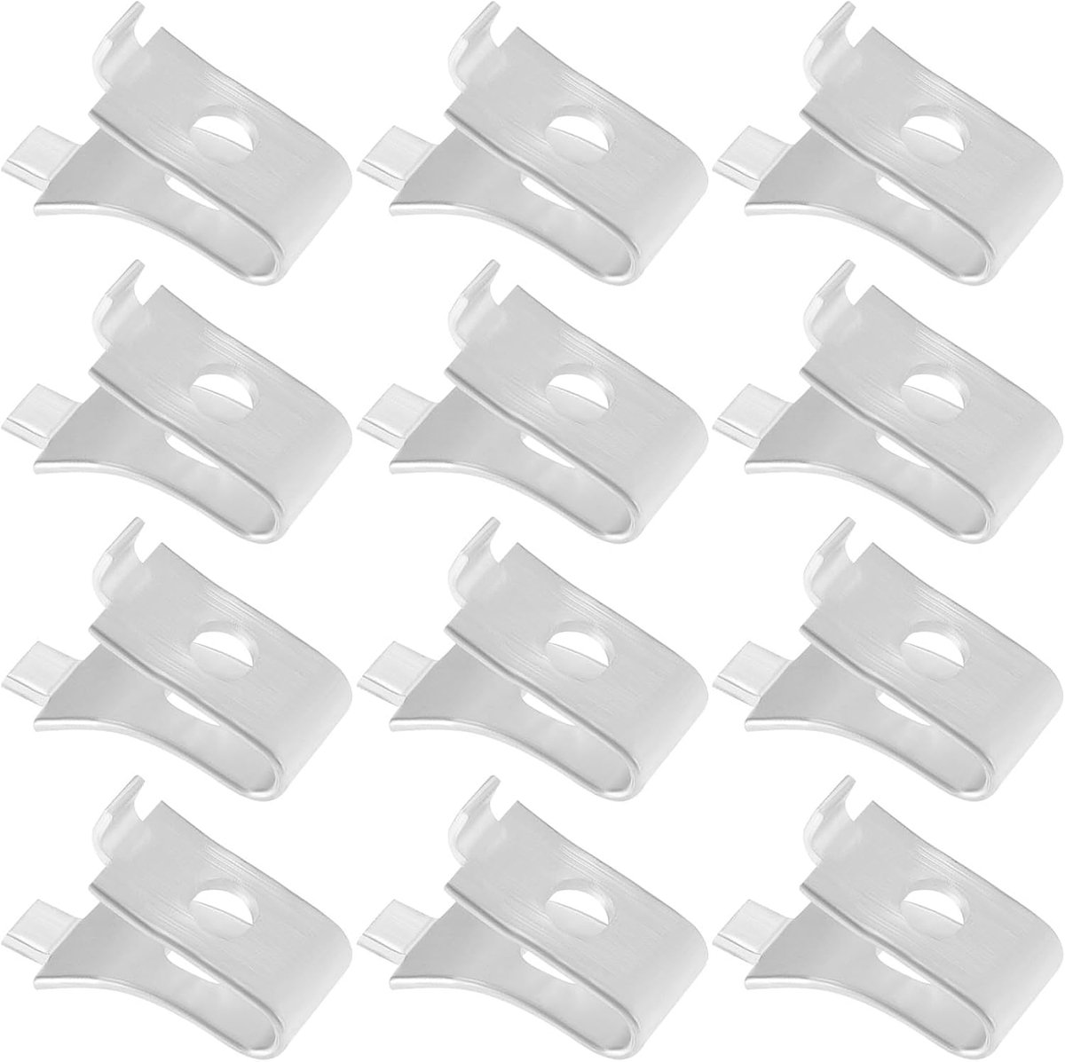 SnelShoppen - 40 Stuks Plankbeugels Aluminium Verstelbaar Pilaster Steunclips voor Displays/Wijnkast Planken Componenten Zilver