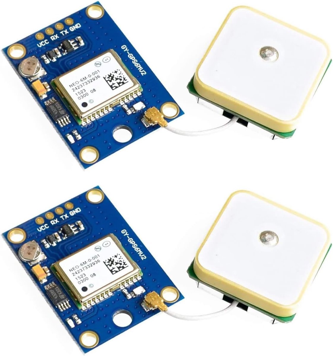 NEO-6M GPS Fly Control Module met Super Sterke Keramische Randen, Geschikt voor Arduino en APM 2.5, 3V-5V (2 Stuks)