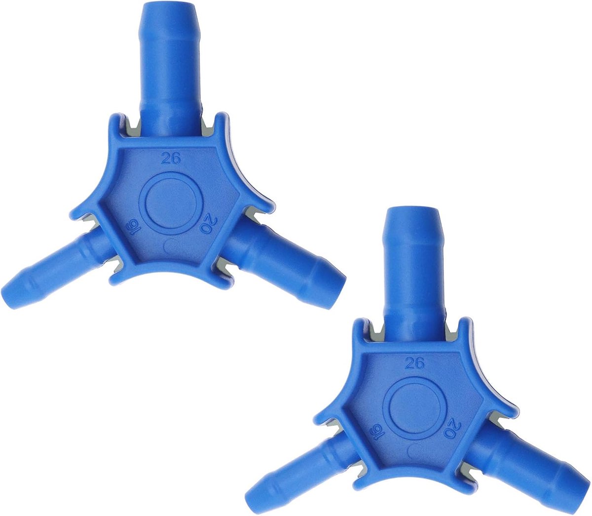 SnelShoppen - 2 Stuks PPR Reamer Kalibrator Handgereedschap voor 16mm 20mm 26mm PEX-AL-PEX en PEX Buizen - Blauwe Plastic en Staal
