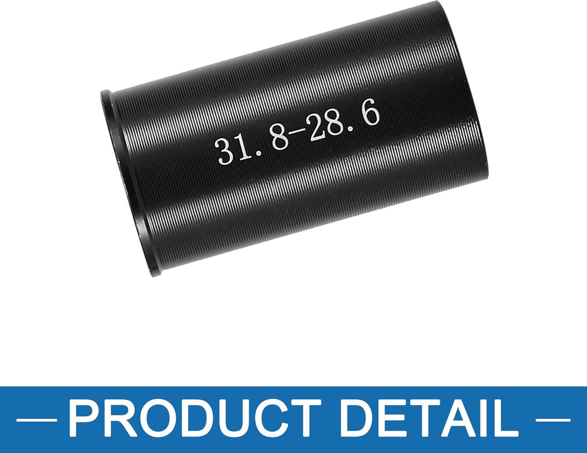 SnelShoppen - Fiets zadel met adapter, zadelpen van 28.6 tot 31.8 mm, universele gradient sleeve, geschikt voor racefietsen en mountainbikes