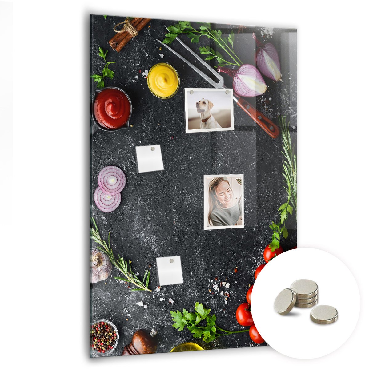 Coloray Glazen Magneetbord - Magnetisch Bord Kleur: donker marineblauw - 70x100 cm - Veelkleurig Magneetbord - Magnetic Board - Magnetisch Wandbord