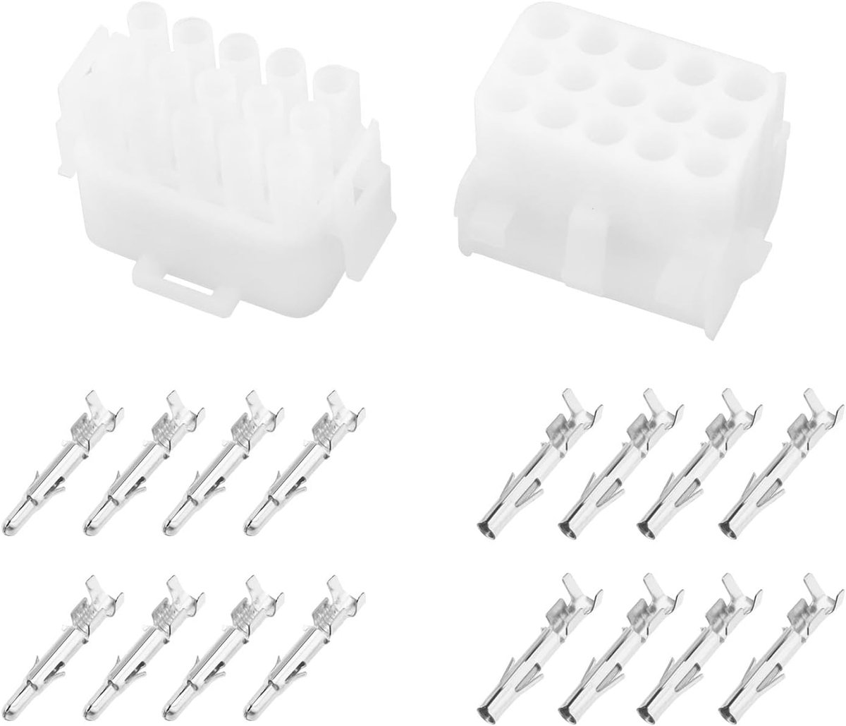 SnelShoppen - 2 Set Automotive Kabelconnector 15 Pin Connector Plastic Man/Vrouw Connector Metaal Man/Vrouw Terminal Voor Diverse Auto Kabelverbinding