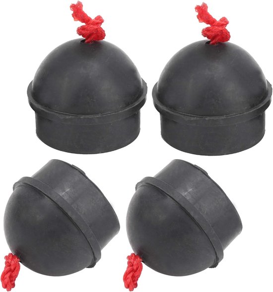 SnelShoppen - Pool Cue Chalk Holder 4pcs - Billiard Chalk Houder met Koord - Rubber Chalkhouder - Zwart - Perfect voor Biljart en Pooltafels van Snelshoppen — afbeelding 4