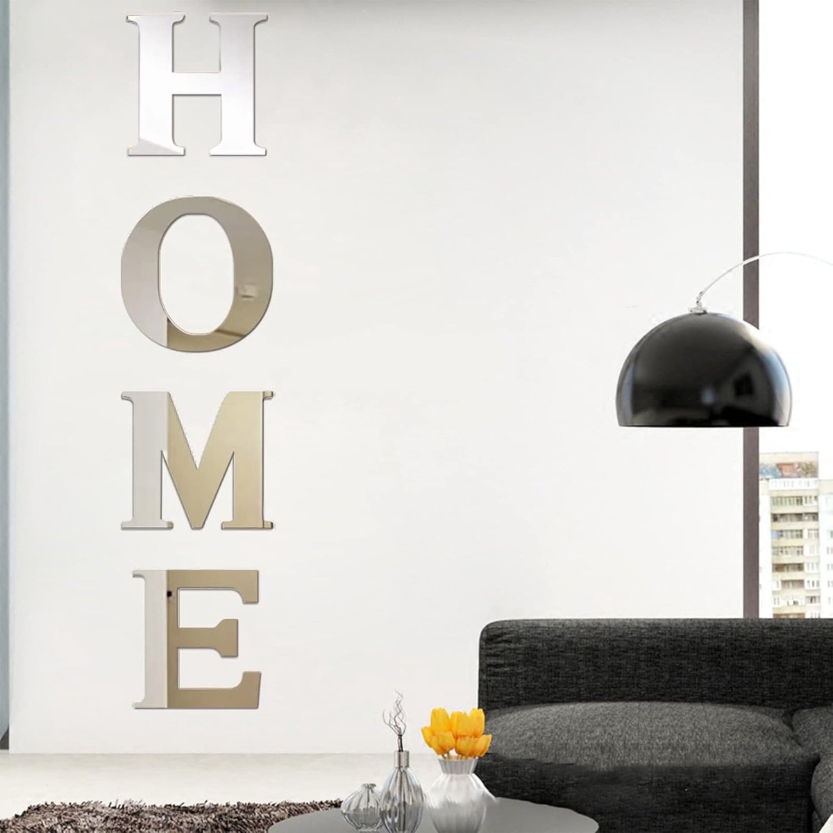 Mirror Stickers, Acrylic Mirror Letters DIY Stickers Mirror Wall Decoration for Home Bedroom Living Room Decoration - ShopVlot