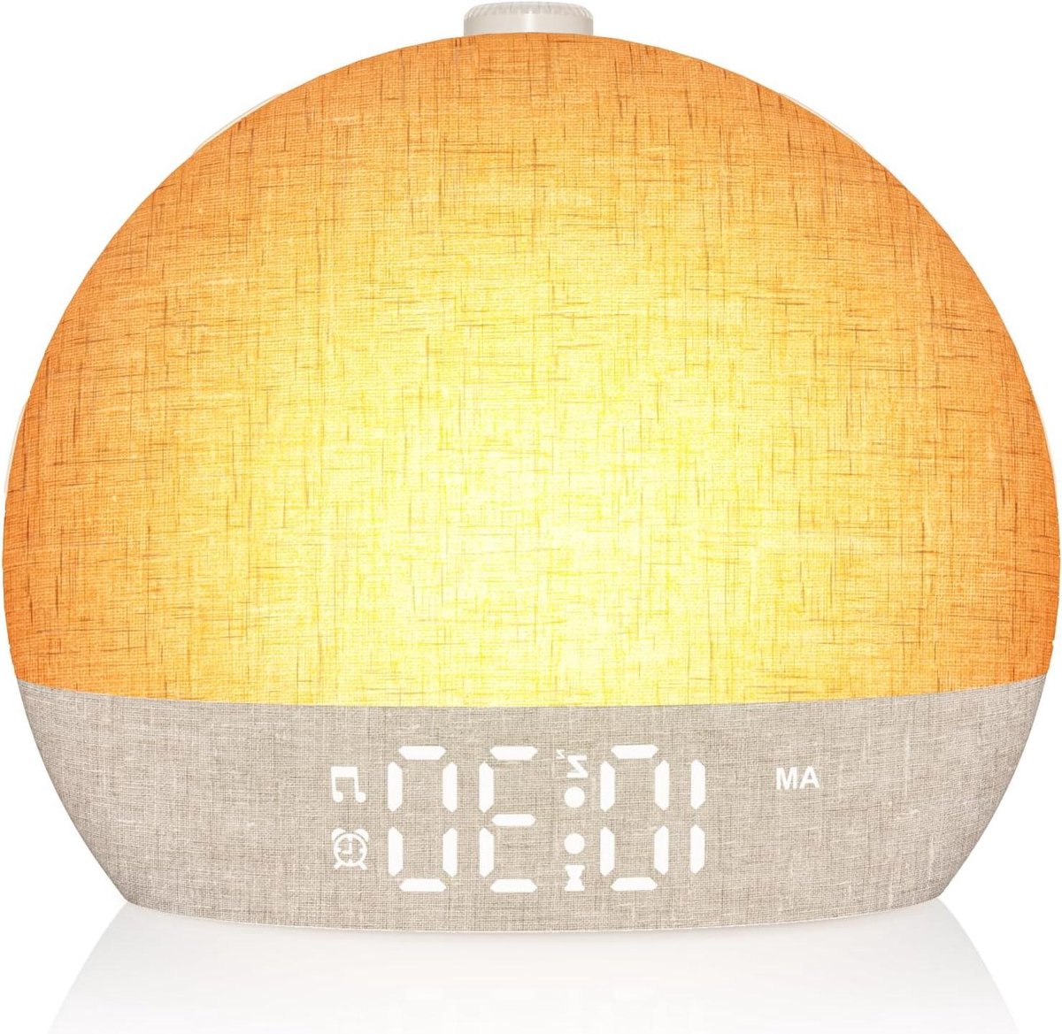 Wekker met Licht - Sunrise Simulator - Zacht Ontwaken - 30 Natuurgeluiden - Standaard - Geel