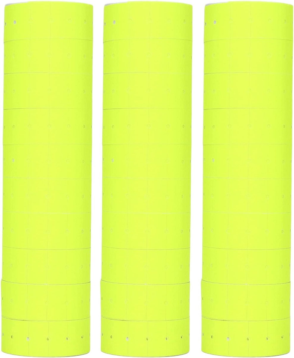 SnelShoppen - 30 Rollen Prijslabels, 15000 Stuks Prijsstickers voor Mx-5500 M5500, Witte Prijsetiketten 21x12mm (Geel) voor Winkel en Thuisgebruik