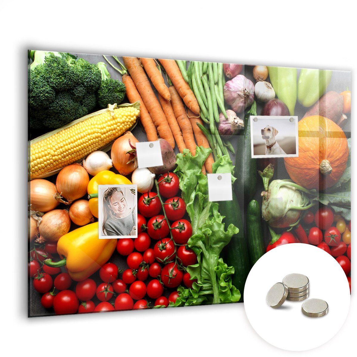 Coloray Glazen Magneetbord - Magnetisch Bord Kaart van Europa - 100x70 cm - Veelkleurig Magneetbord - Magnetic Board - Magneetbord Design