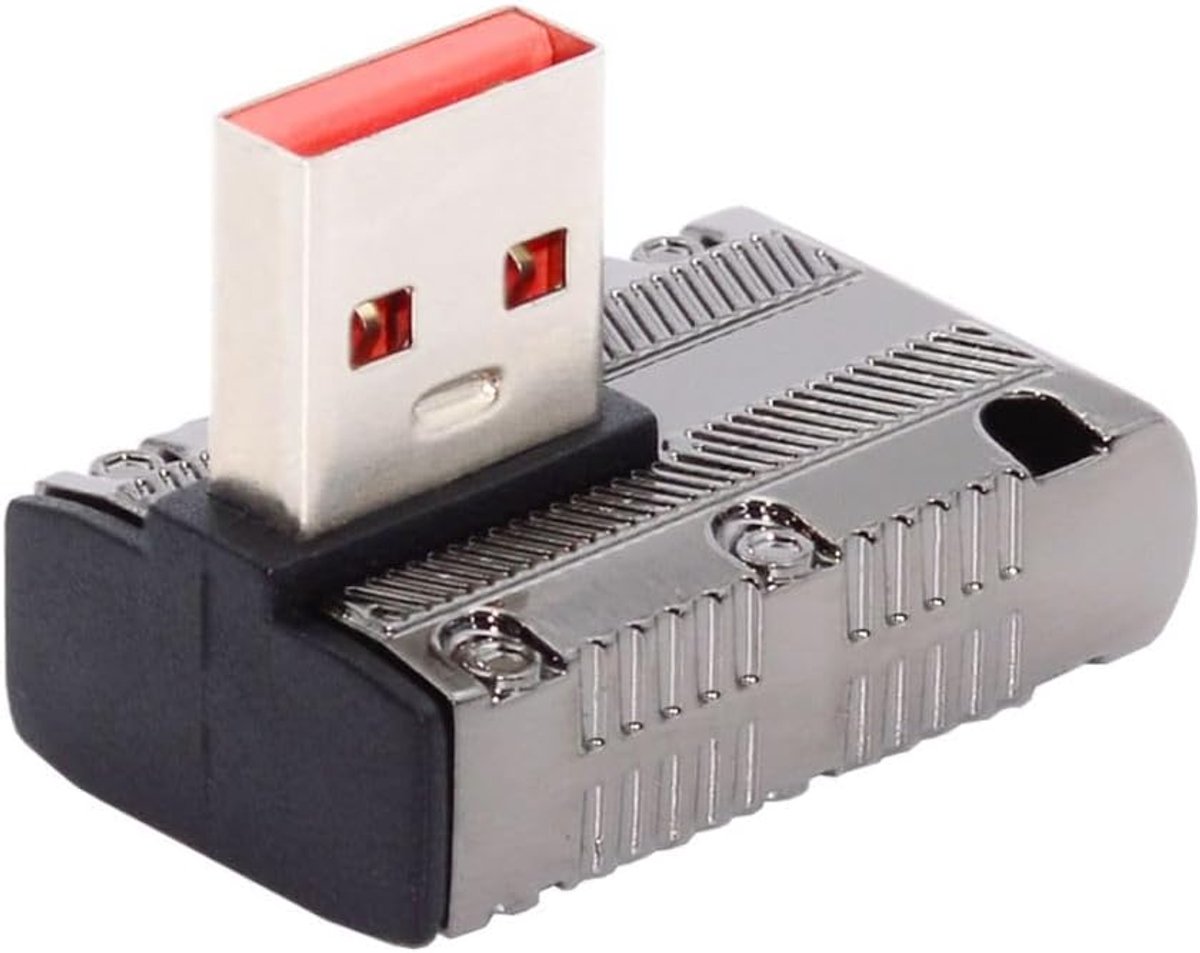 SnelShoppen - USB C naar USB 3.0 Adapter 10Gbps Gegevensoverdracht 120W Oplaadvermogen Mecha Cyberpunk Stijl 90 Graden Hoekig Laag Profiel