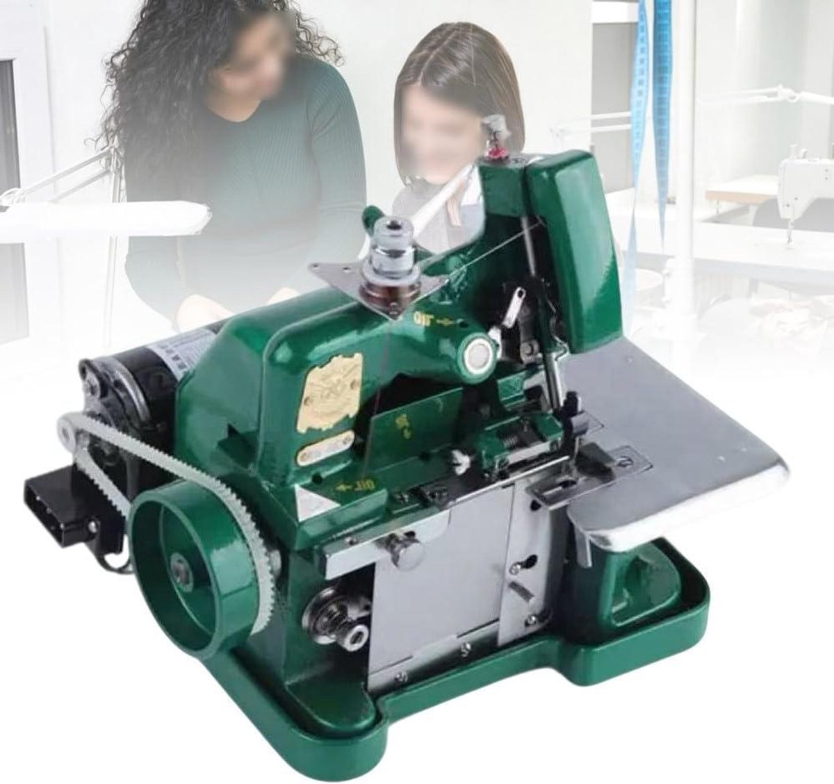 Industriële Lockmachine - Overlockmachine Naaimachine - Professioneel Naaiwerk - 3000 Steken Per Minuut - 3.0-4.0mm Breedte - Groen
