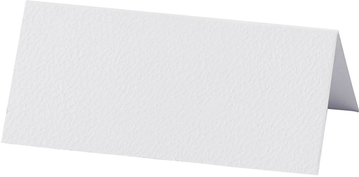Naamkaarten, afm 9x4 cm, 220 gr, wit, 20 stuk/ 1 doos