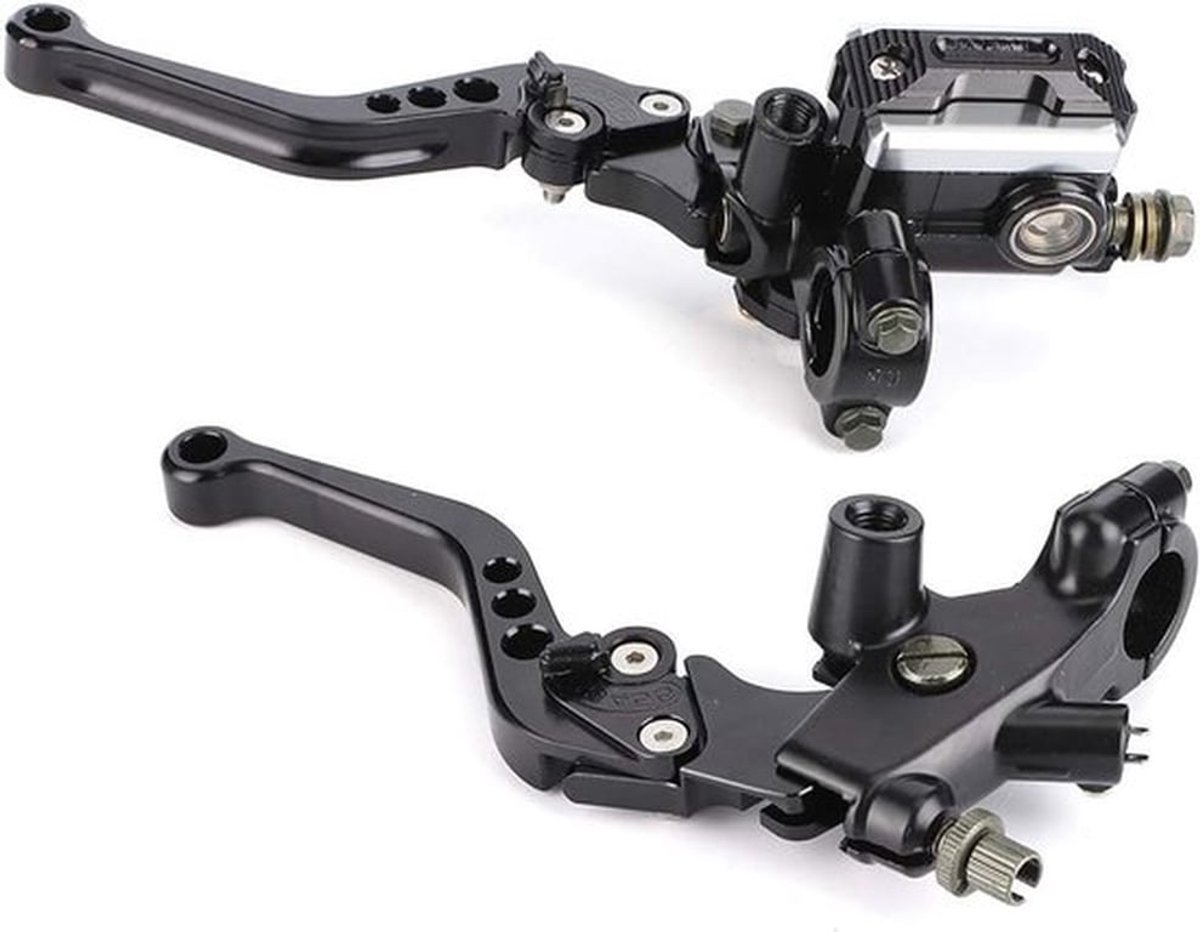 Universele 7/8" (22mm) Motorfiets Rem- en Koppeling Master Cylinder Reservoir Levers Set voor Links en Rechts