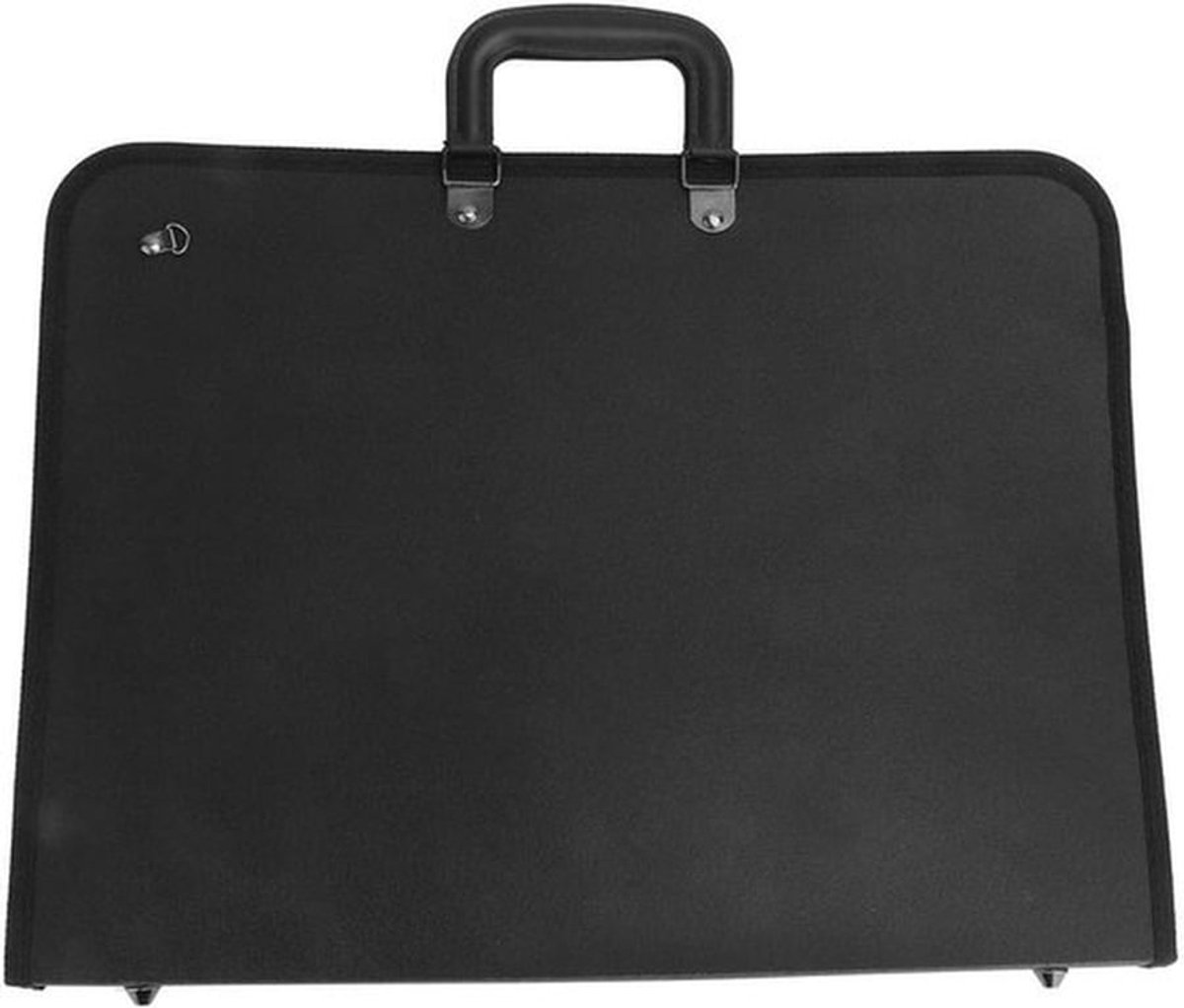 A3 Portfolio Case Zwart - Draagtas voor Tekeningen, Schetsen en Documenten - Ideaal voor Kunstenaars en Studenten