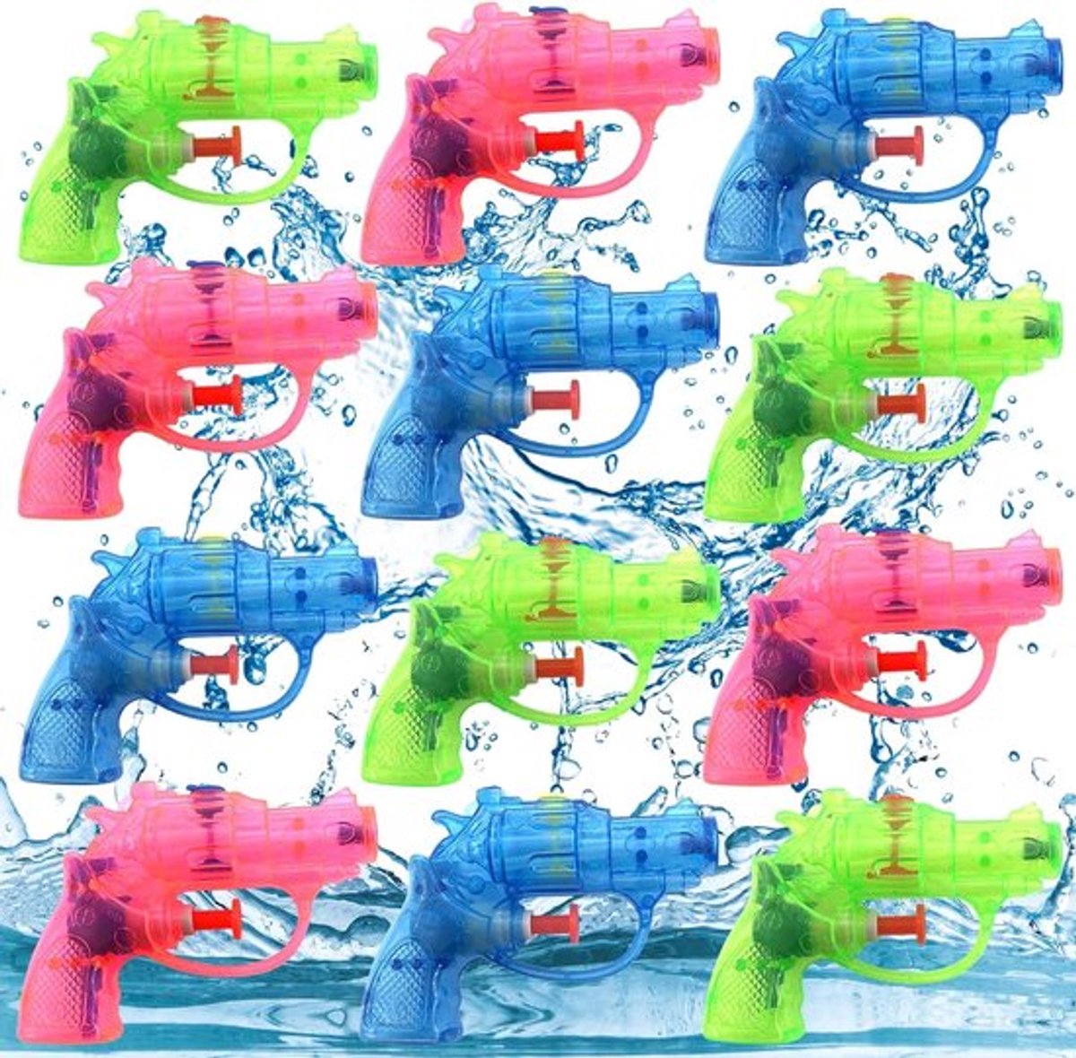 Speelgoed Waterpistolen voor Kinderen - Set van 12 Stuks voor Zomerplezier en Buitenactiviteiten
