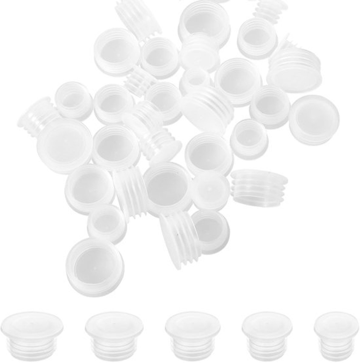 Set van 50 Transparante Zout en Peper Shakers - Plastic, Sleutelhanger Design