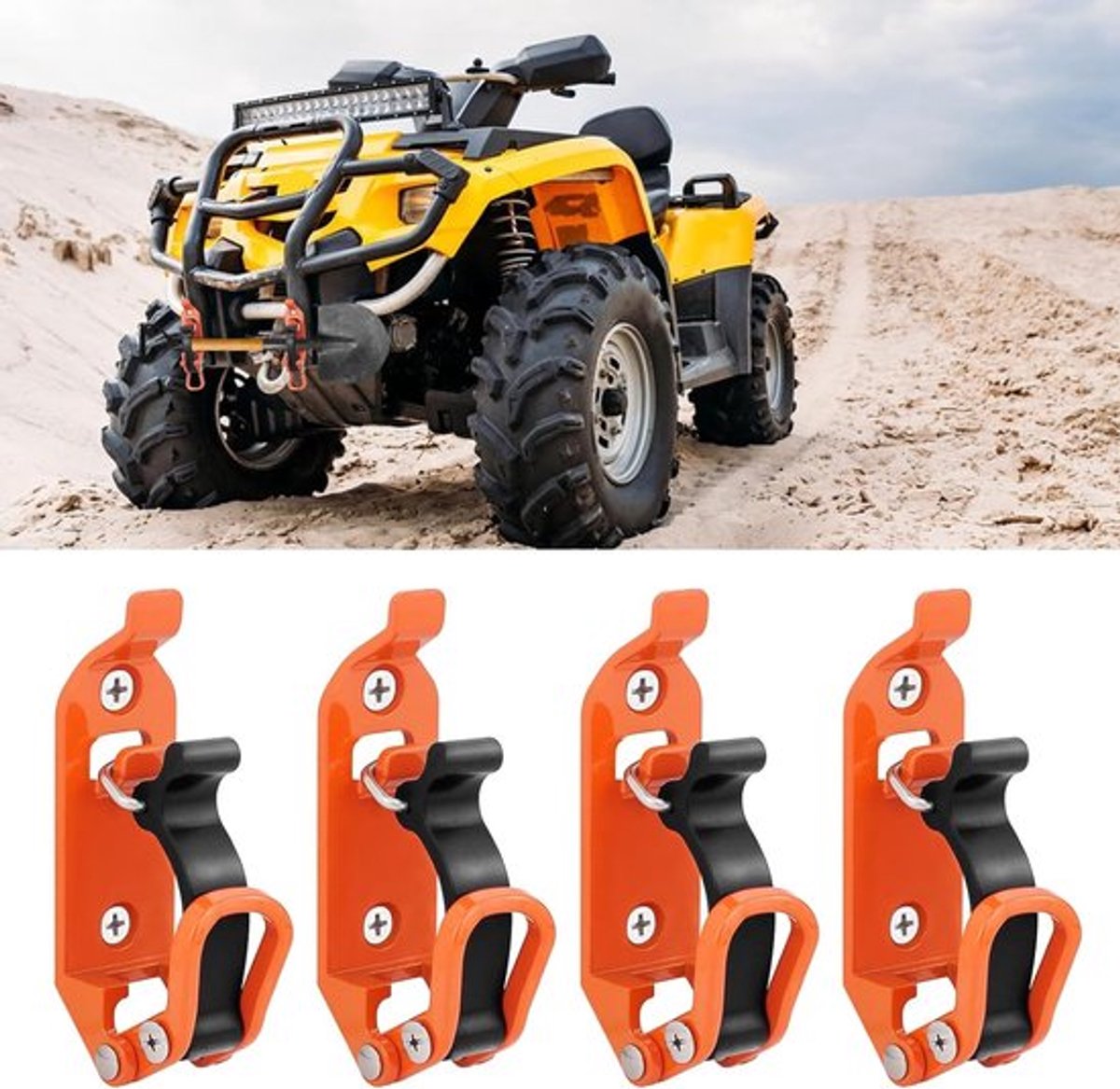Shovelhouder voor Dakkoffers - 4 Stuks - Accessoires voor Dakkoffers en Boten met Wandmontage en Klembevestiging