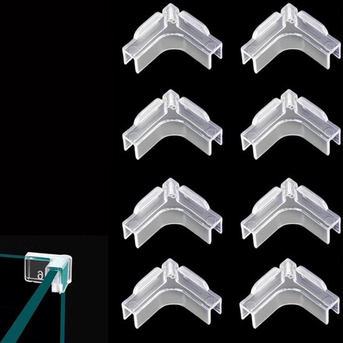 Set van 8 Transparante Acryl Glazen Beschermingstools voor Aquariumrandbescherming - 6 mm Dikte, Veiligheid, Duurzaamheid
