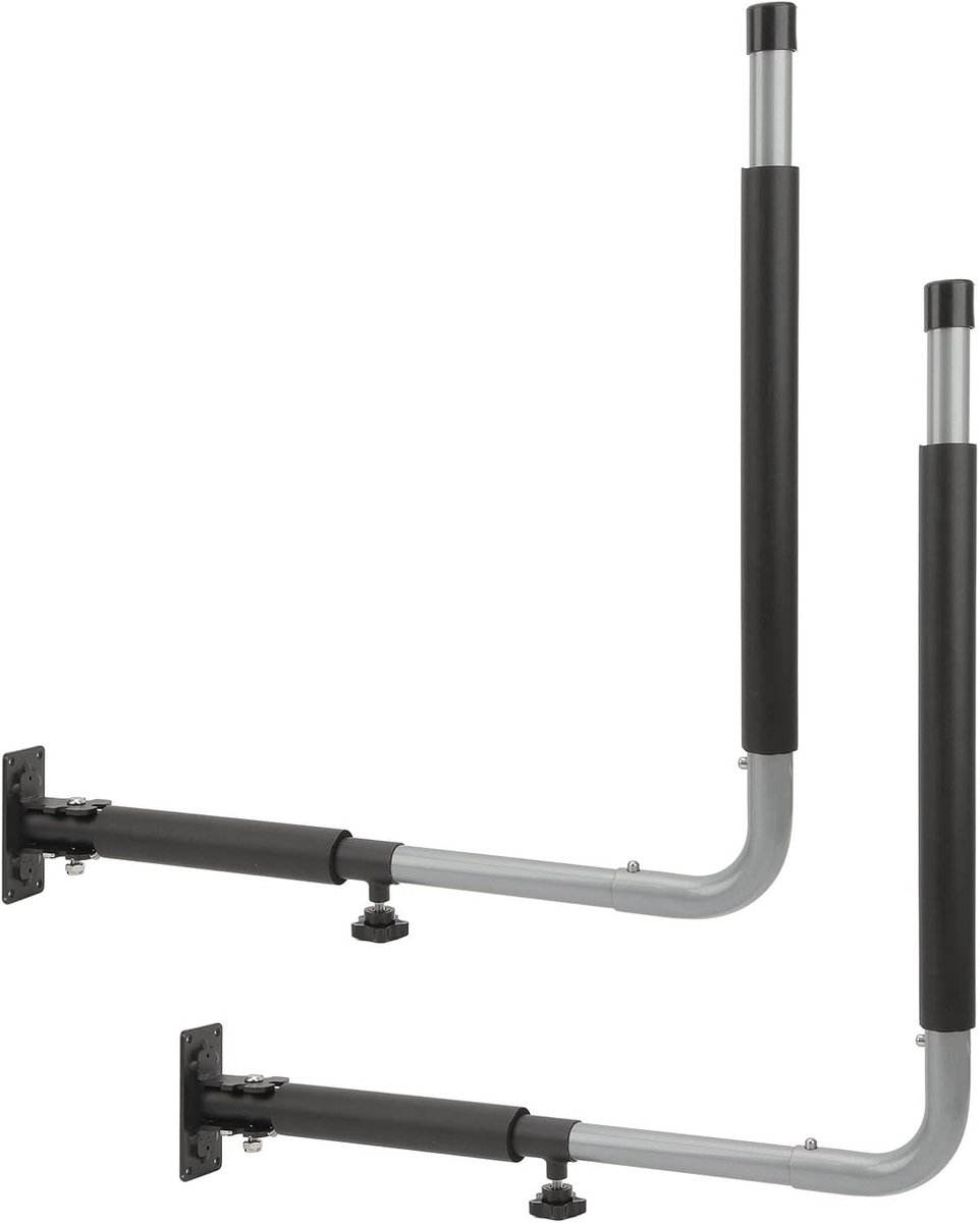 SnelShoppen - Autodakkoffer Wandmontagerek Opvouwbaar Telescopisch 50KG Dragende Kajak Opberghaken Hanger voor Kano's en Surfplanken