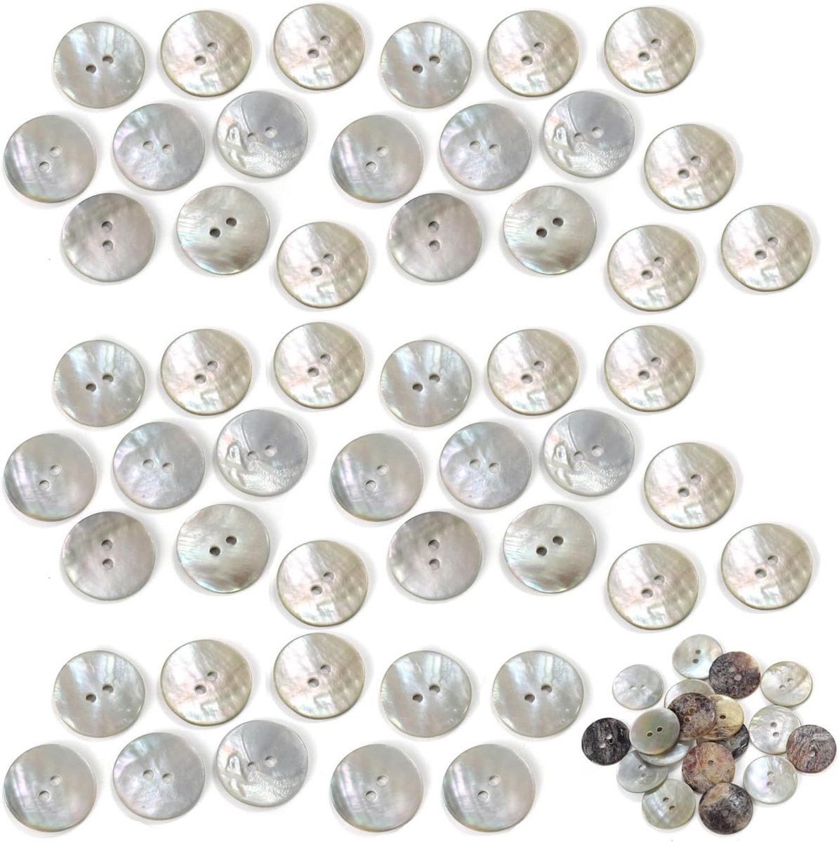 Knopen 10 mm - natuurlijke parelmoer - uniek karakter - ideaal voor newborns - ShopVlot