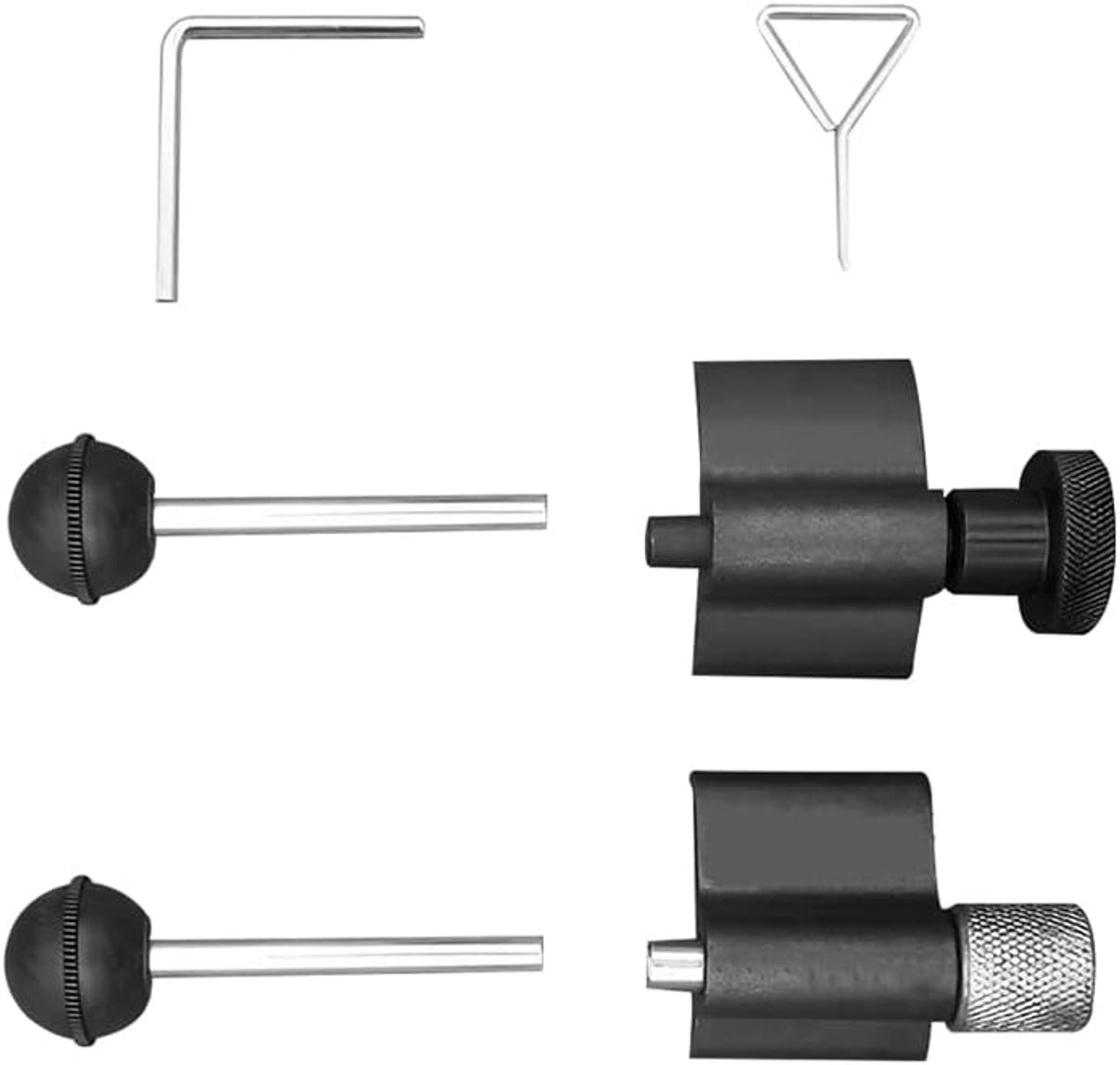 SnelShoppen - 6-delige Timing Krukas en Camshaft Locking Tools Set, Stalen Motor Controle Gereedschap, Diesel Timing Riempakket voor Auto Onderhoud