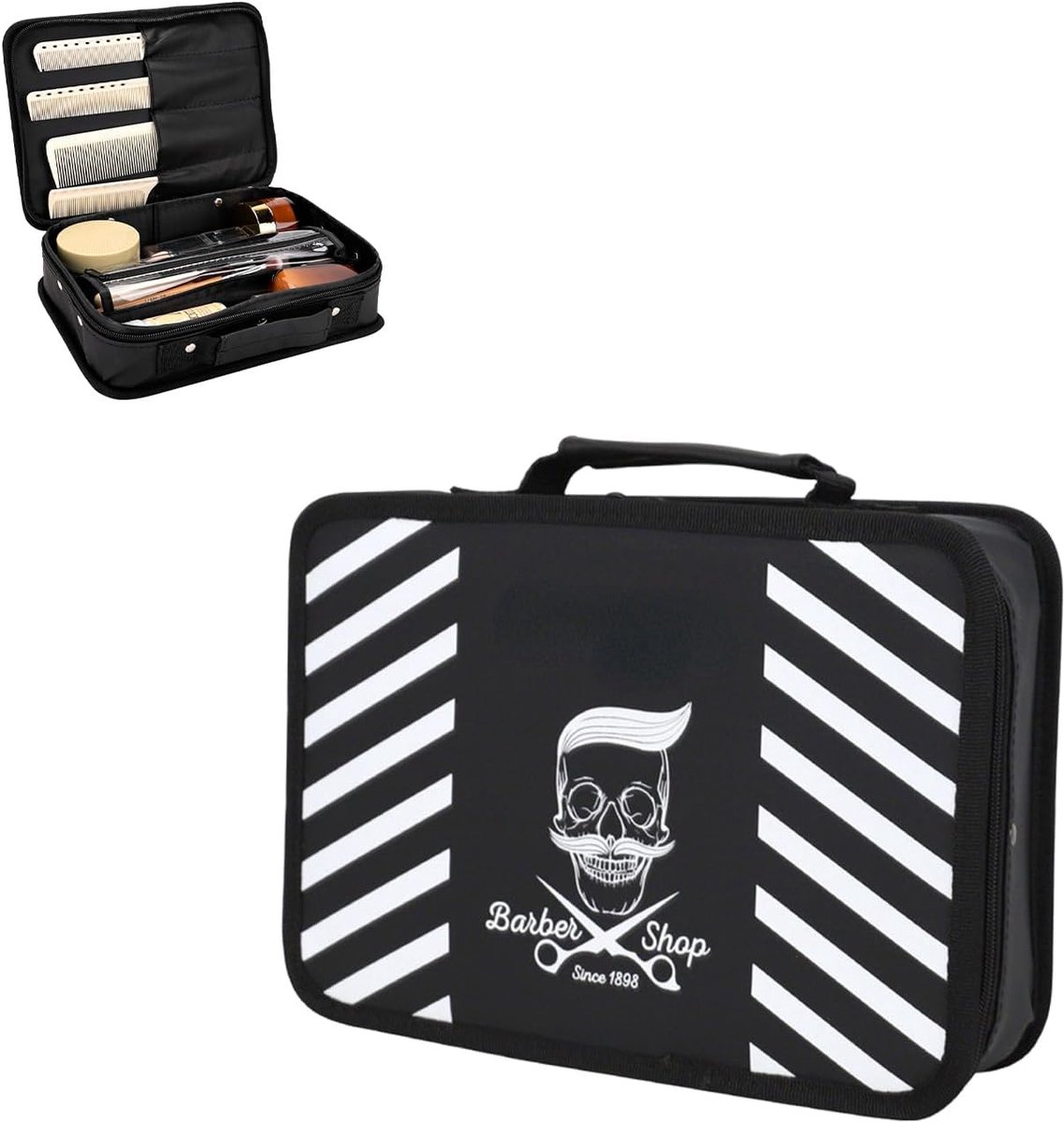 SnelShoppen - Haarstyling Tool Bag, Draagbare Koffer voor Kappers, Grote Opberg Organizer met Scharen Compartiment, Haar Knip en Verzorging Kit, Profe