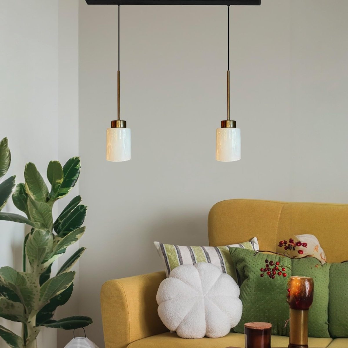 Bamyum Tiny hanglamp Ø9 cm, hanglamp vintage, industrieel van metaal en glas E27, woonkamerlamp hangend, eettafel, keukenlamp