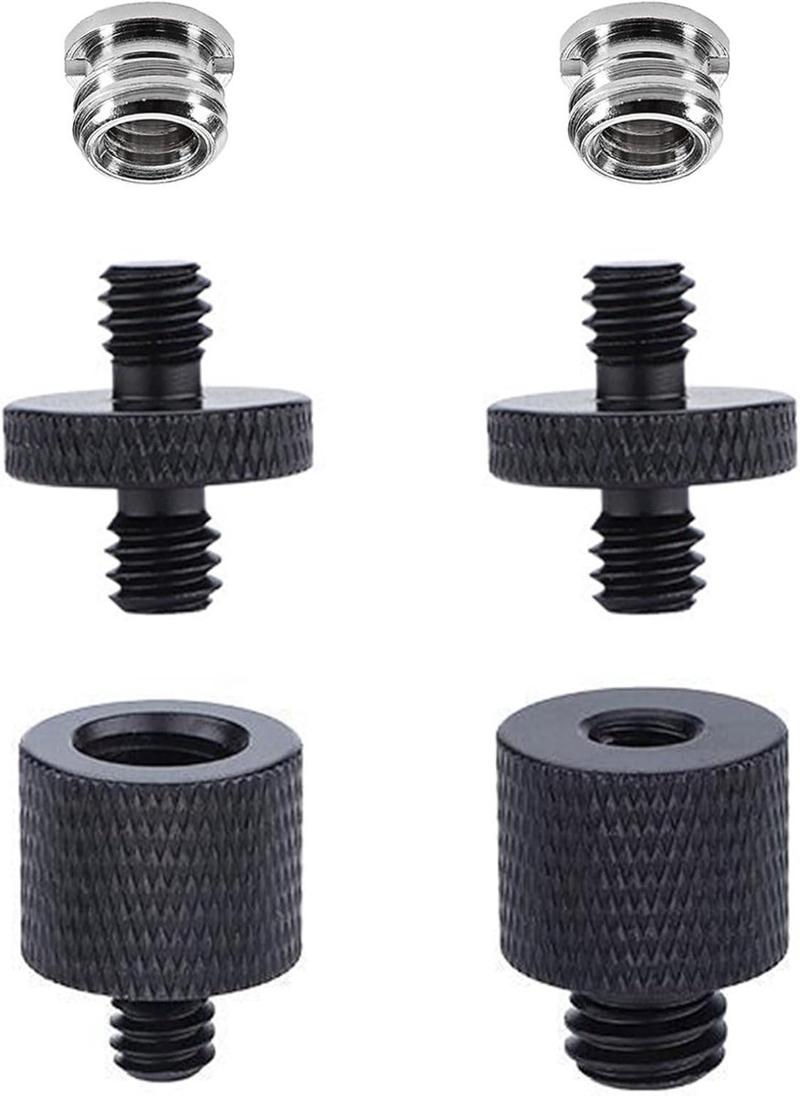 Tripod thread adapter 1/4 naar 3/8 inch - metalen constructie - duurzaam en roestvrij - ideaal voor camera en lampen - ShopVlot