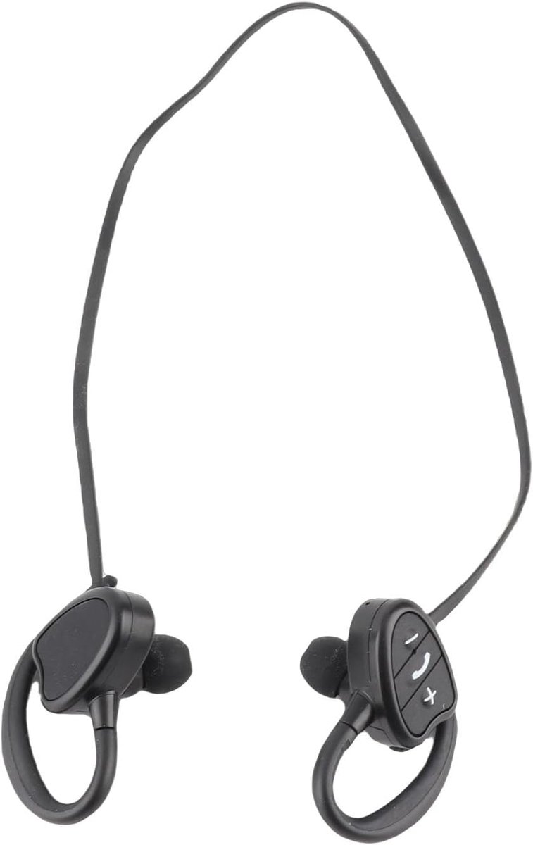 SnelShoppen - Draadloze Zwemhoofdtelefoon In-Ear, Waterdichte Koptelefoon voor Duiken, Inflatable Top Ring Zwembaden (ZWART) - Geluidsisolerend, Ideaa