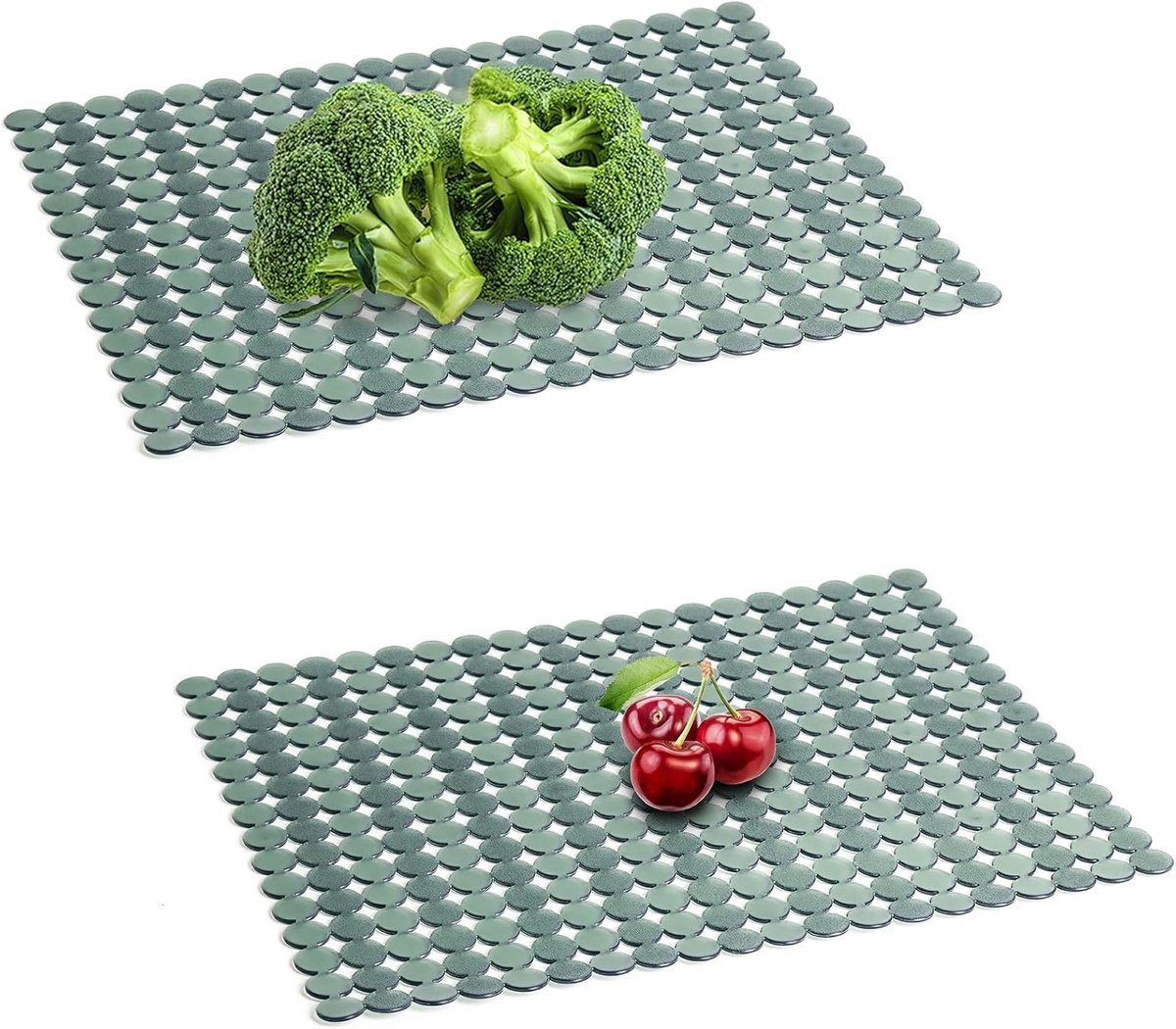 Afzuigkapbeschermers Set van 2 - Decoratieve Daalmat 30 x 40 cm - Antislip PVC - Bescherming tegen verstoppingen - ShopVlot