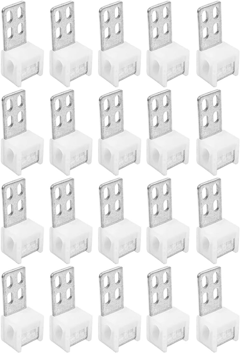 SnelShoppen - 20 Stuks 4 Gat Sofa Veerklem Clips, Duurzame Veerklemmen voor Meubelassemblage en Reparatie, Metaal, Eenvoudige Installatie
