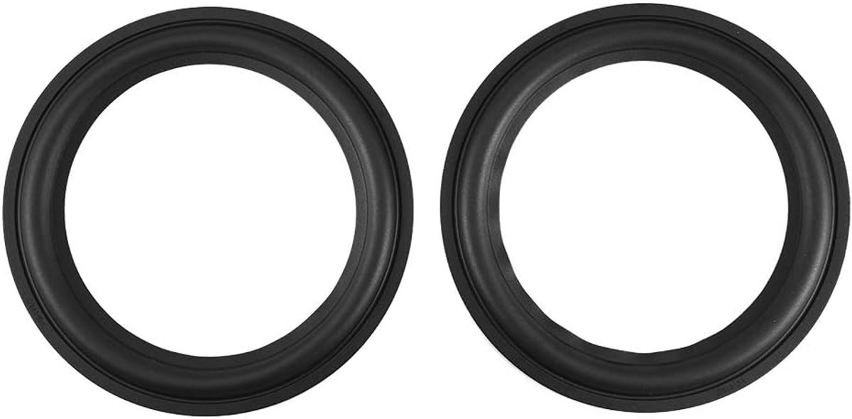 SnelShoppen - 2Pcs 8 Inch Speaker Surround Reparatie Rubber Woofer Rand Vervangingsonderdelen voor Optimaal Geluid met Hoogwaardige Rubber Speaker Sch