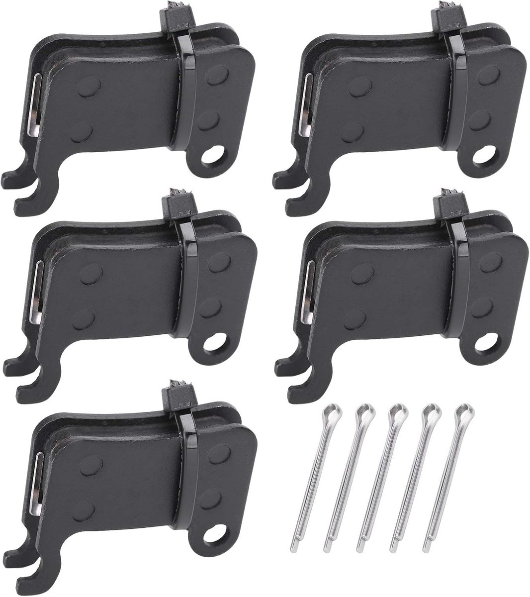 SnelShoppen - 5 Stuks Schijfremblokken, Heren en Dames Fietsonderdelen, Semi-Metalen Remblokken voor Mountainbike, Hoge Veiligheid, Warmtebestendig, C