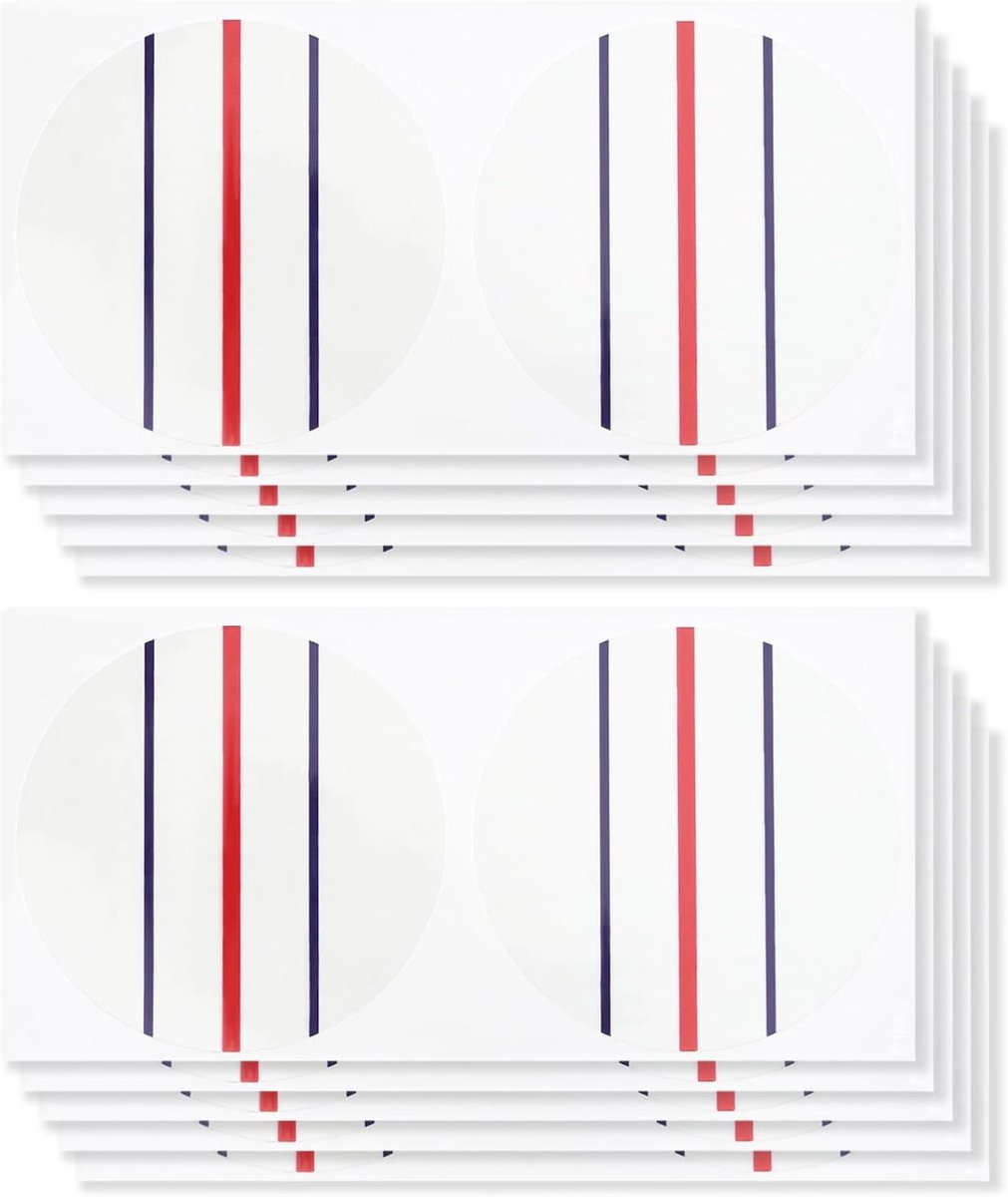 SnelShoppen - Golf Stickers voor Putter - 10 Vellen (20 Cirkel Stickers) - Golfballen Alignement Stickers - Diameter 37mm - Duurzaam Vinyl - Voor Golf