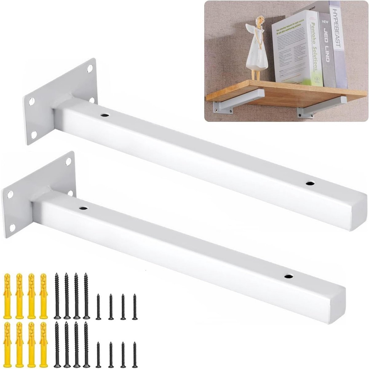 Egal Rack Plankhouder 150 mm voor Zware Lasten - Wandconsole voor Drijvende Planken, Set van 2, Ideaal voor DIY Projecten