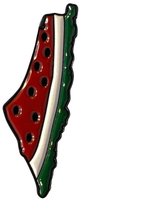 Palestina Watermeloen Emaille Pin 1.1 cm / 3 cm / Rood Wit Groen
