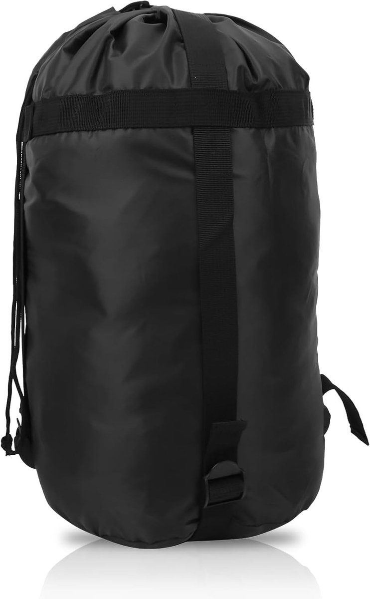 Slaapzak Opbergzak - Zwart - 43 x 23 cm - Nylon Compressiezak voor Outdoor - Voor Camping en Wandelen