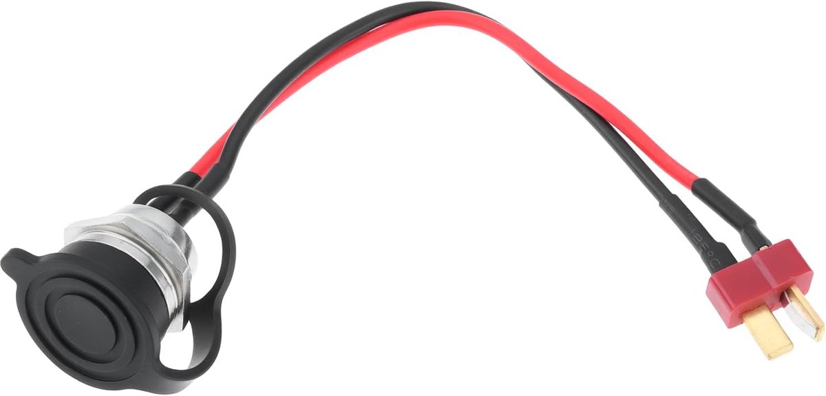 Elektrische scooter laadkabel 19cm - 3 pin aansluiting - T-type connector - vervangt beschadigde kabels - ShopVlot