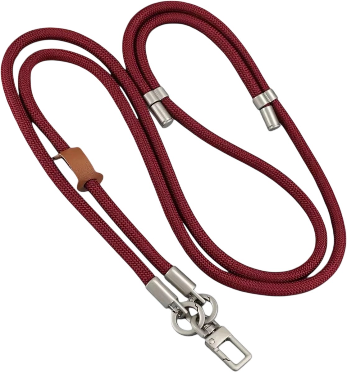 Multifunctionele Telefoonkoord Crossbody Riem – Verstelbare Nekriem voor Mobiele Telefoon, Smartphone Schouderband, Telefoonhouder Koord, ID-Koord en Reisaccessoire - Rood