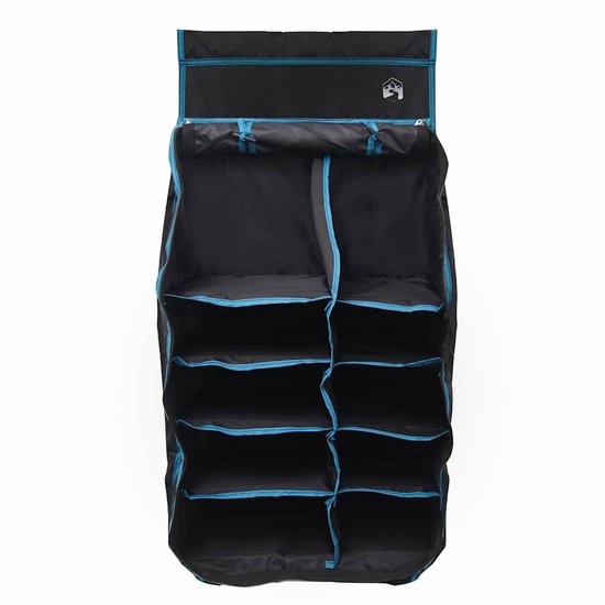 vidaXL - Hangende - Tent - Organizer - 10 - Vakjes - Zwart - 40,5 - x - 25 - x - 80 - cm van Vidaxl — afbeelding 3
