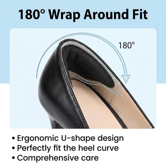 Set van 12 Hielkussentjes voor Te Grote Schoenen, Hielbescherming, Zachte Schuim Hielsteun, Blarenpreventie, Comfortabele Inlegzolen voor Hakken en Sneakers in Zwart en Beige — afbeelding 3