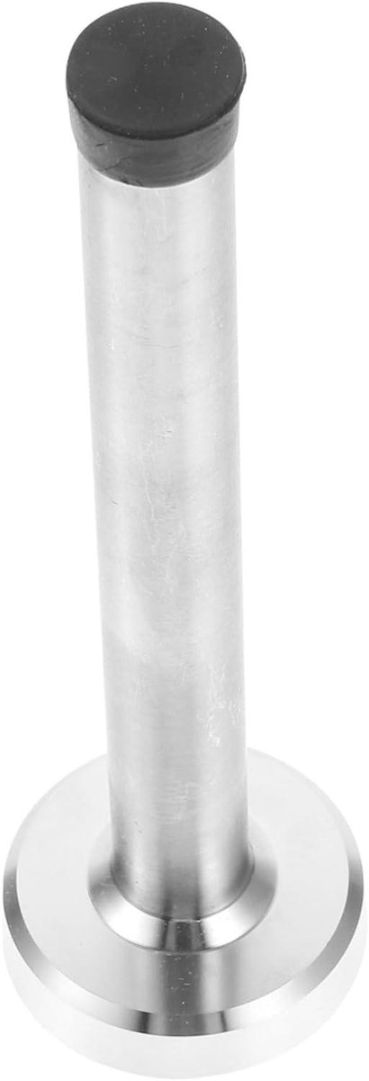 Deurstop - Deurstopper Deurhouder - Voorkom Dichtslaan - Roestvrij Staal Rubber - 15 cm - Zilver