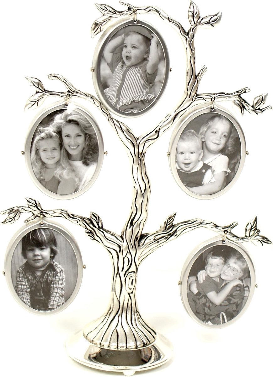 Stamboom Antiek 5 Foto Verzilverd Familie Fotolijst Present Home Decore - ShopVlot