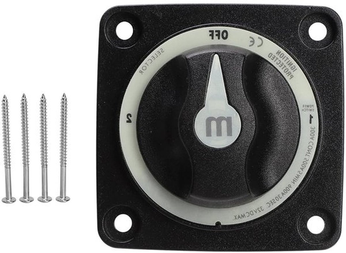 300A Accu Selector Schakelaar - Robuuste 3-positie Scheidingsschakelaar voor RV, Boot en Marine Toepassingen
