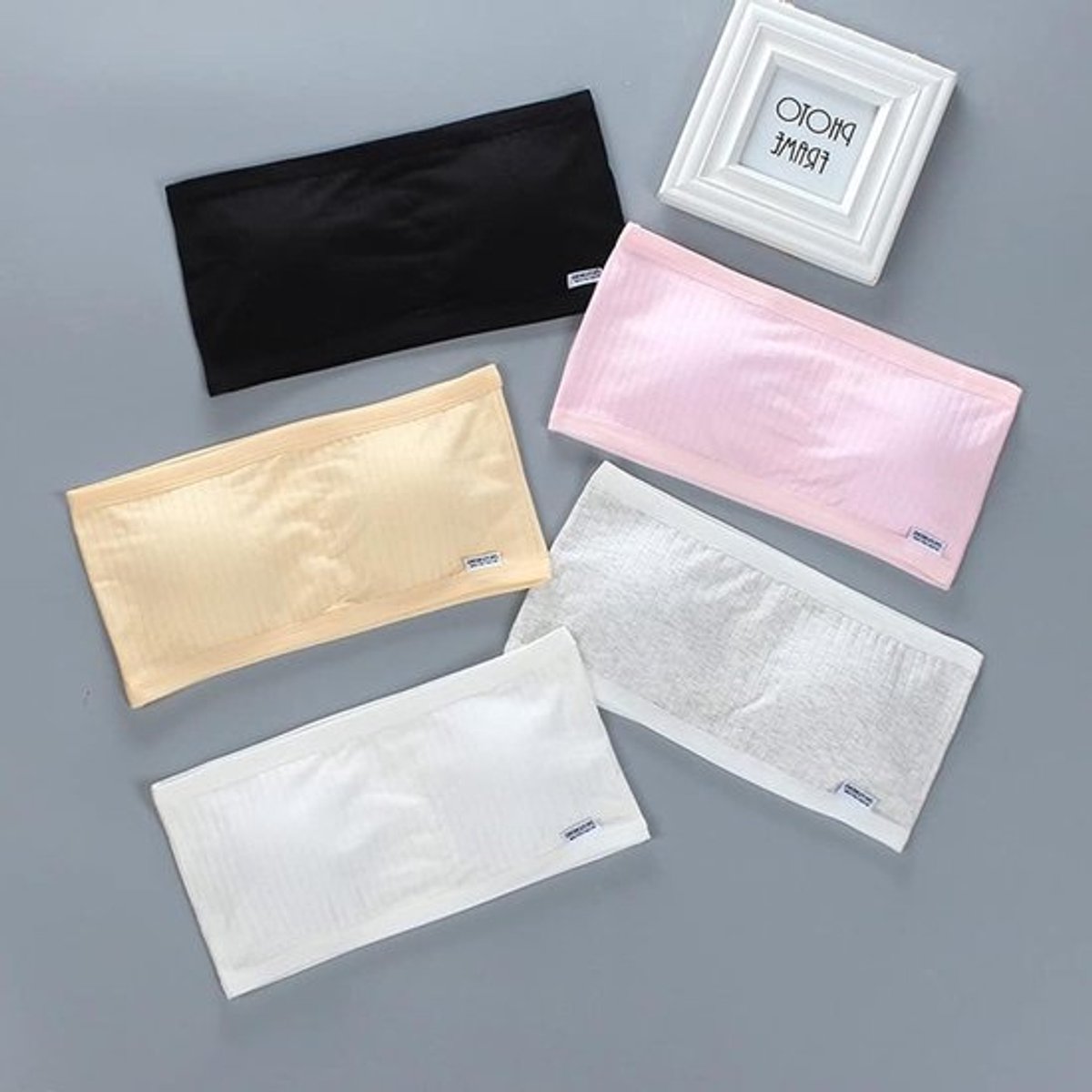 Strapless Bandeau Bh voor Meisjes - Training Bh voor Tieners 8-14 Jaar, Draadloos en Naadloos, 4-Pack met Patroon