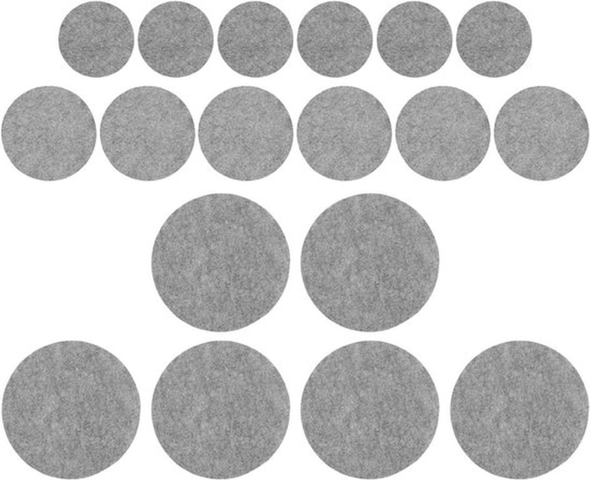 24 Stuks Vilt Plateauscheiders, Snijdbare Ronde Vilt Circles, Herbruikbare en Wasbare Separatoren voor Bakwaren en Schalen in Grijs