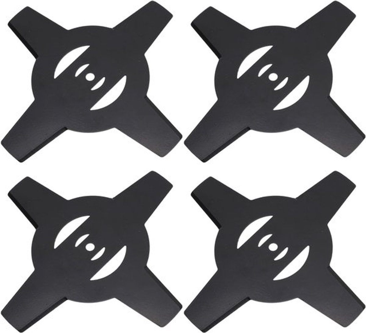 4-delige Borstelschaar Mes Set met 4 Tanden - Hoogwaardig Staal Tuintrimmer Mes voor Efficiënt Gras Snijden en Onderhoud